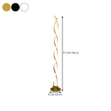 Contemporary Metal Black Spiral LED Floor Lamp #size