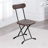 Contemporary Metal Frame Armless Gray Office Chair Image - 20