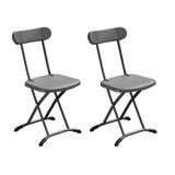 Contemporary Metal Frame Armless Gray Office Chair Image - 22