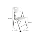 Contemporary Metal Frame Armless Gray Office Chair #size