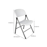 Contemporary Metal Frame Armless Gray Office Chair Image - 25