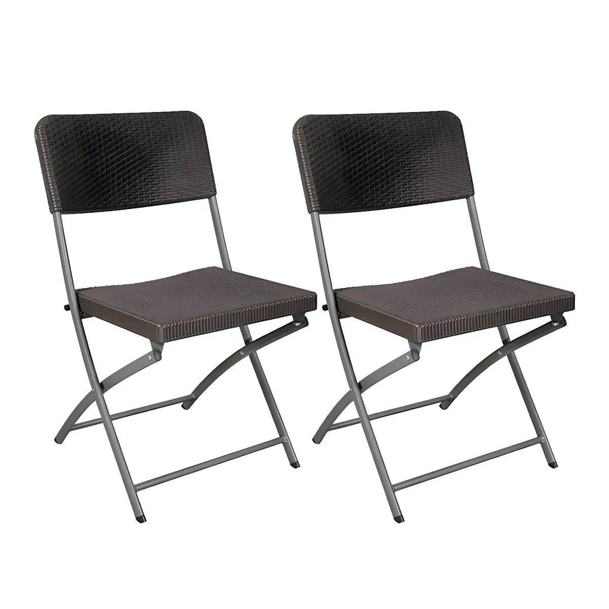 Contemporary Metal Frame Armless Gray Office Chair Image - 6