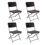 Contemporary Metal Frame Armless Gray Office Chair Image - 7