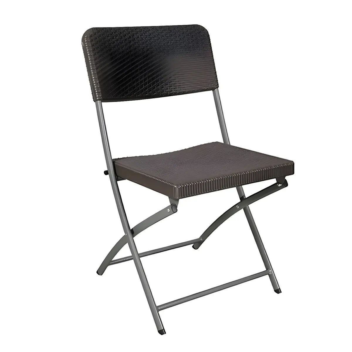 Contemporary Metal Frame Armless Gray Office Chair Image - 9