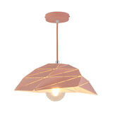 Contemporary Metal Pink Dome Dining Room Pendant Light Image - 2