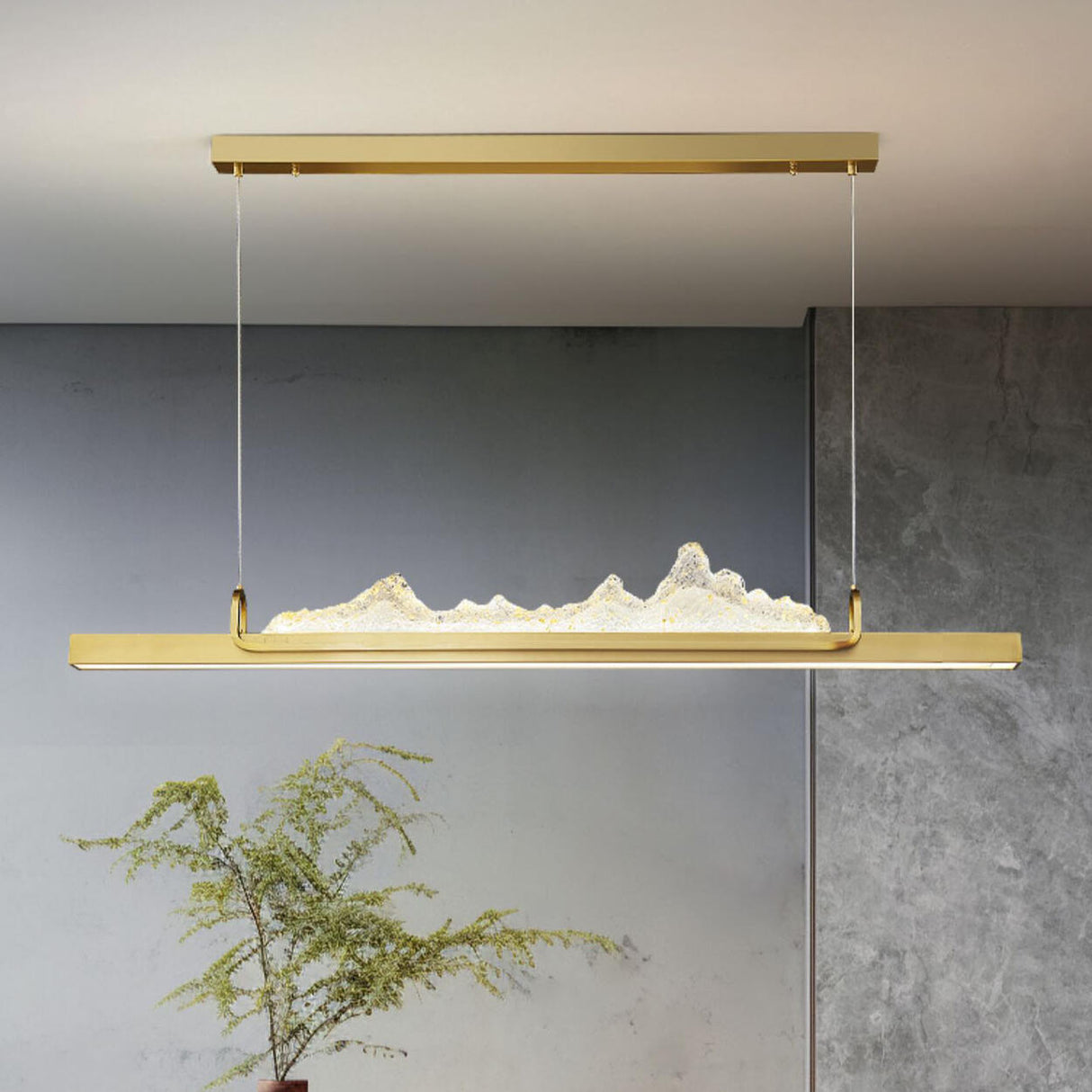 Contemporary Mountain Design Island Pendant Light Image - 13