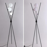 Contemporary Multi-Sphere Black Tripod Floor Lamp Image - 8