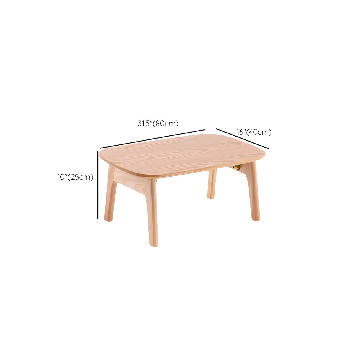 Contemporary Natural Rubberwood Oval Small Writing Desk Image - 15