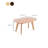 Contemporary Natural Rubberwood Oval Small Writing Desk Image - 17