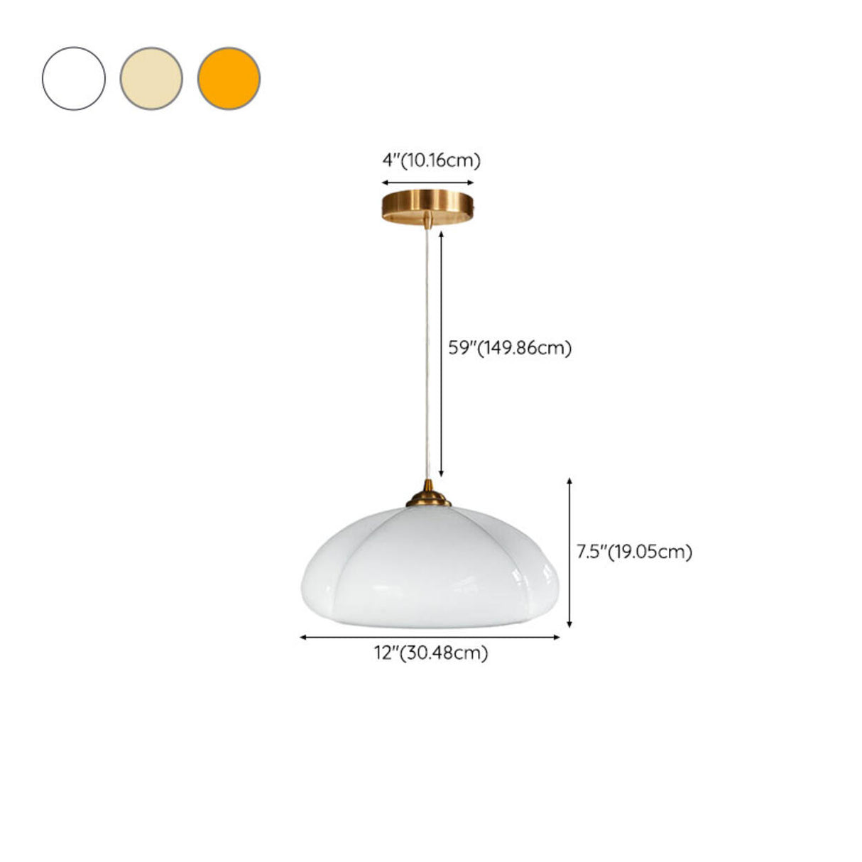 Contemporary Orange Pumpkin Glass Dome Pendant Light 