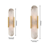 Contemporary Oval Gold Marble Wall Mounted Light Image - 6