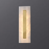 Contemporary Oval Stone White Alabaster Bedroom Wall Sconce Image - 17