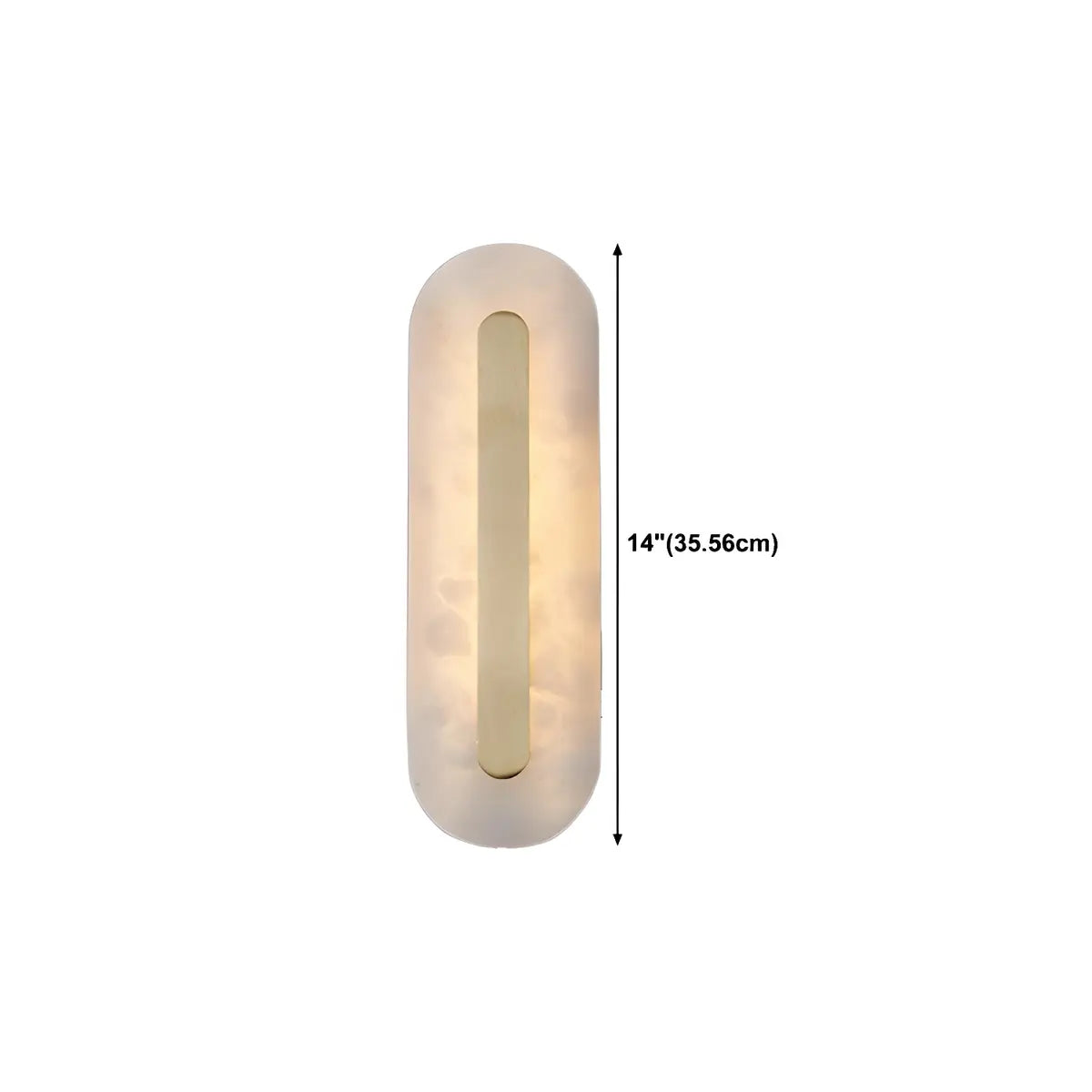 Contemporary Oval Stone White Alabaster Bedroom Wall Sconce 