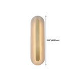 Contemporary Oval Stone White Alabaster Bedroom Wall Sconce Image - 24