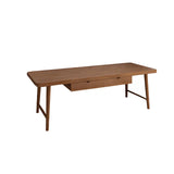 Contemporary Pine Wood Drawers H-Shape Writing Desk Image - 11