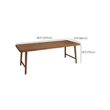 Contemporary Pine Wood Drawers H-Shape Writing Desk Image - 18