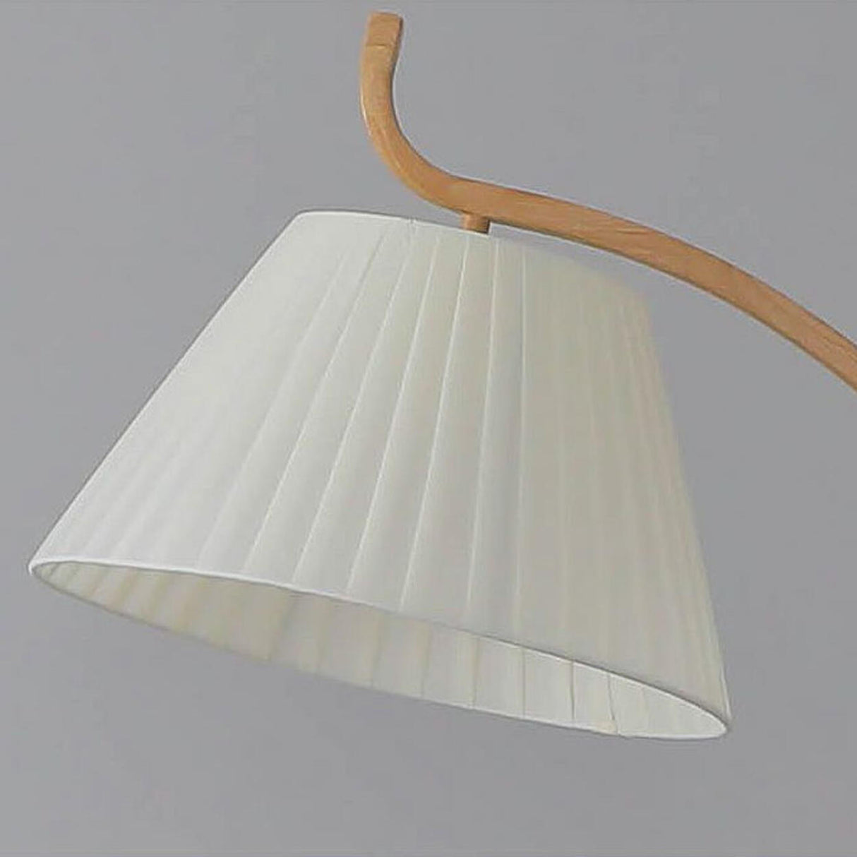 Contemporary Pleated and Arc Floor Lamp with Storage Image - 9