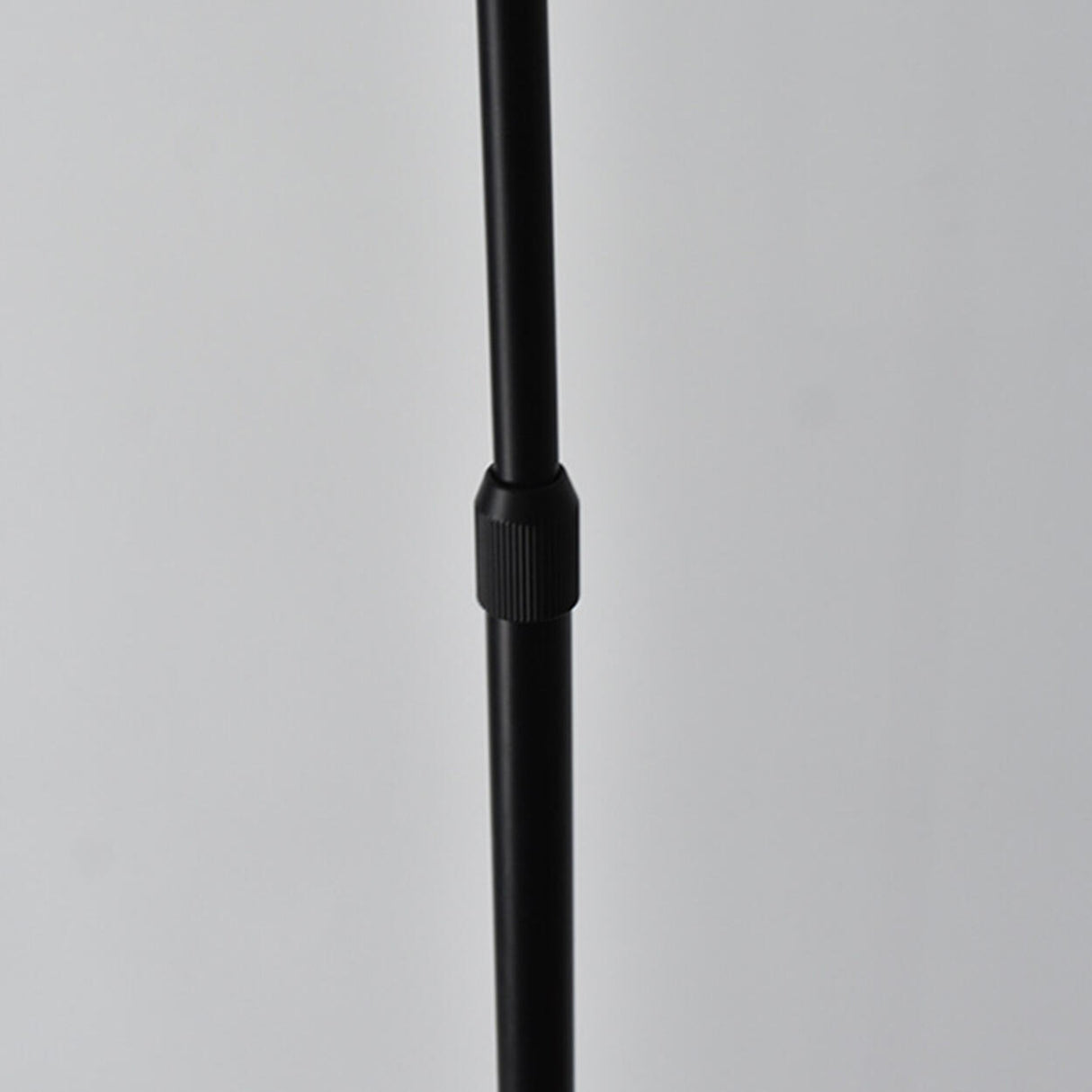 Contemporary Pleated Cone Black Arc LED Floor Lamp Image - 18