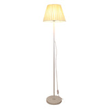 Contemporary Pleated Shade Black Column Floor Lamp Image - 11