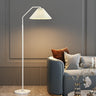 Contemporary Pleated Shade Black Metal Floor Lamp Image - 4