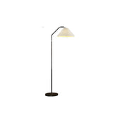 Contemporary Pleated Shade Black Metal Floor Lamp Image - 7