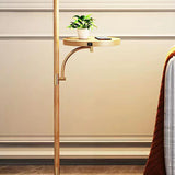 Contemporary Pleated Side Table Metal Floor Lamp Image - 11