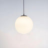 Contemporary Polish Glass White Globe Pendant Light Image - 2