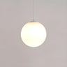 Contemporary Polish Glass White Globe Pendant Light Image - 3