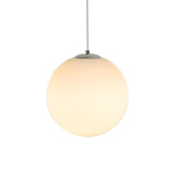 Contemporary Polish Glass White Globe Pendant Light Image - 7