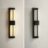 Contemporary Rectangle Alabaster Bedroom Medium Wall Lamp Image - 12