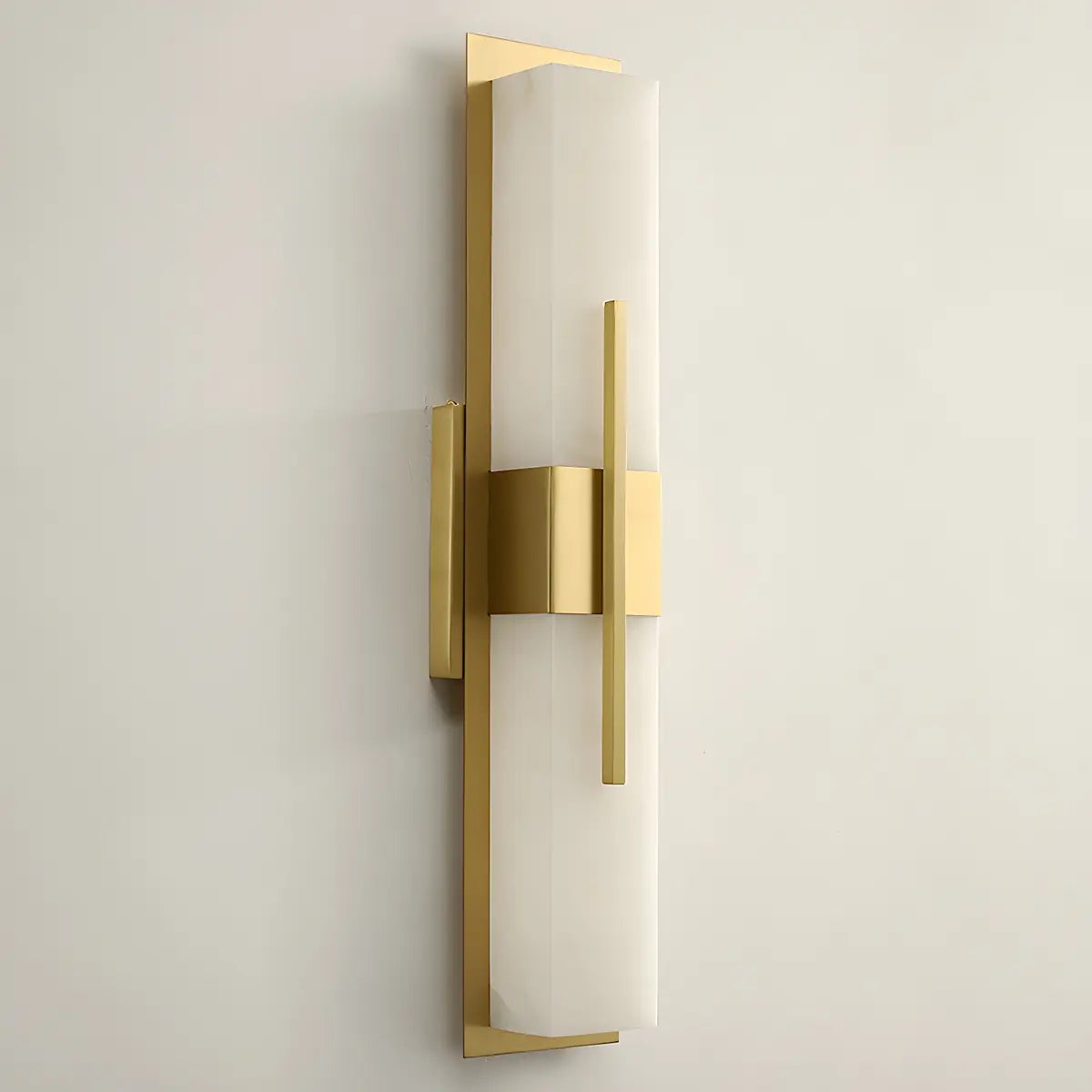 Contemporary Rectangle Alabaster Bedroom Medium Wall Lamp Image - 14