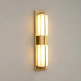 Contemporary Rectangle Alabaster Bedroom Medium Wall Lamp Image - 5