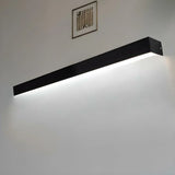 Contemporary Rectangular Black Metal Outdoor Wall Light Image - 14