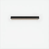 Contemporary Rectangular Black Metal Outdoor Wall Light Image - 2