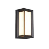 Contemporary Rectangular Black Outdoor Wall Sconce Image - 10