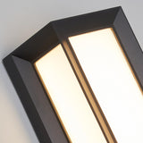 Contemporary Rectangular Black Outdoor Wall Sconce Image - 15