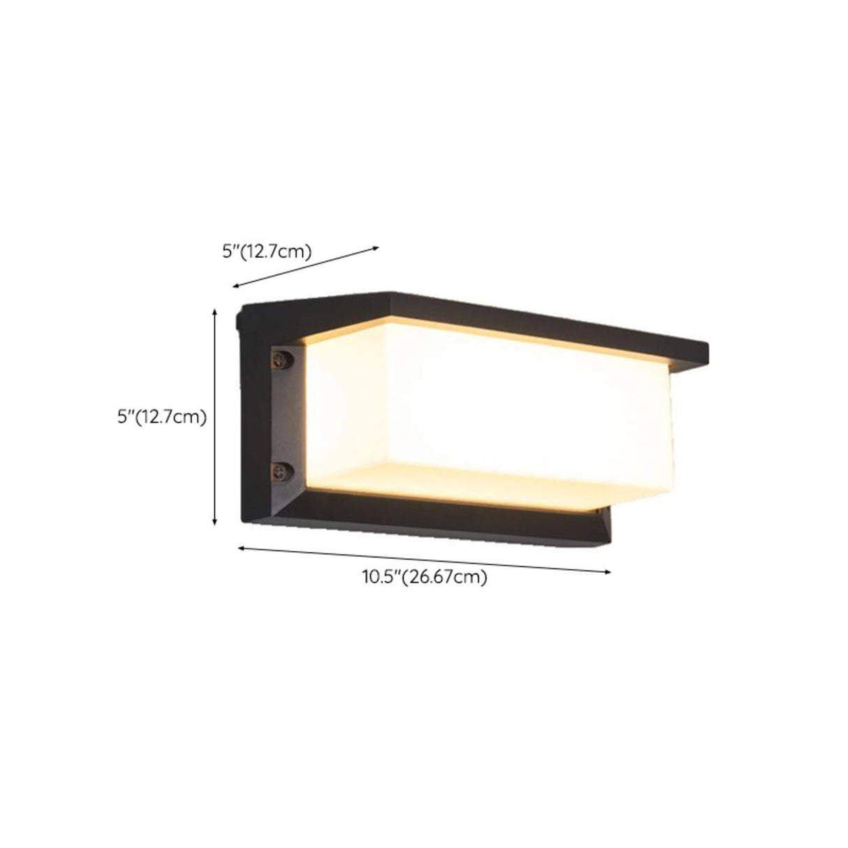 Contemporary Rectangular Black Outdoor Wall Sconce 