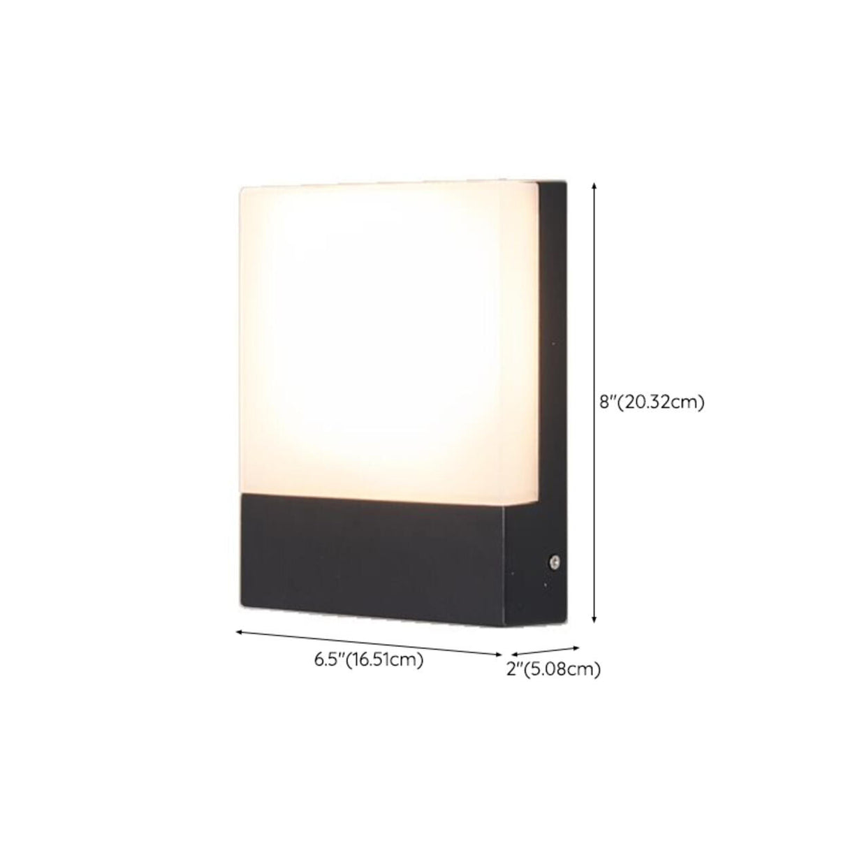 Contemporary Rectangular Black Outdoor Wall Sconce Image - 19