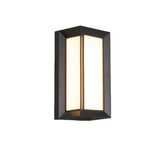 Contemporary Rectangular Black Outdoor Wall Sconce Image - 3