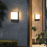 Contemporary Rectangular Black Outdoor Wall Sconce Image - 6