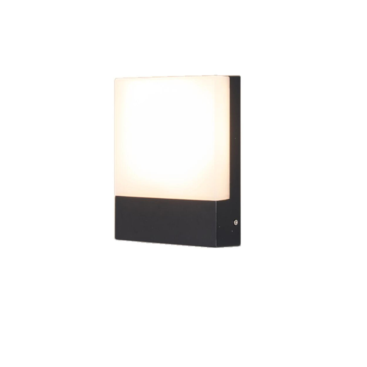 Contemporary Rectangular Black Outdoor Wall Sconce Image - 7