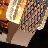 Contemporary Rectangular Crystal LED Wall Sconce Image - 16