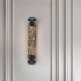 Contemporary Rectangular Crystal LED Wall Sconce Image - 21