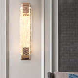 Contemporary Rectangular Crystal LED Wall Sconce Image - 4