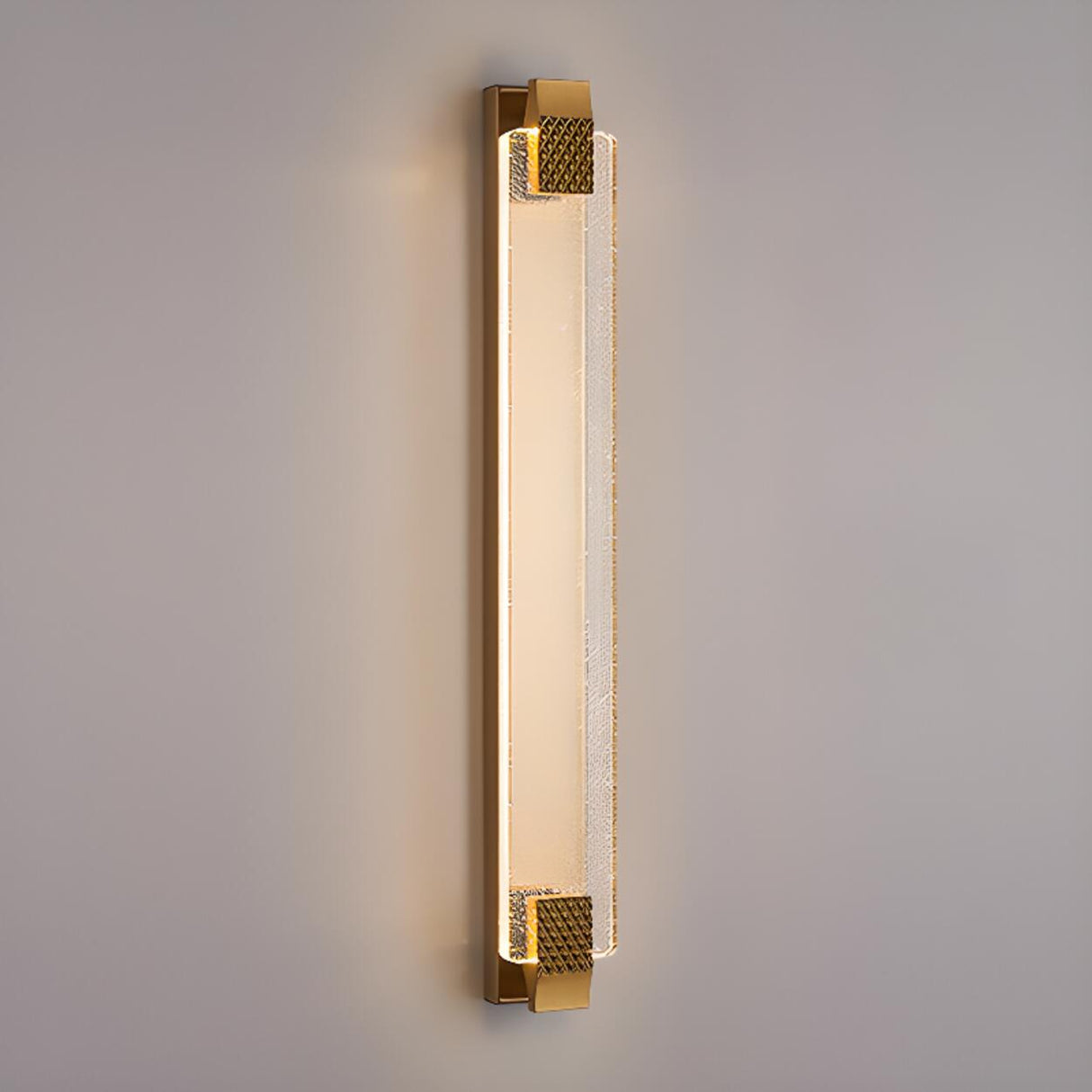 Contemporary Rectangular Crystal LED Wall Sconce Image - 9