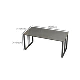 Contemporary Rectangular Grey Stone Sled Writing Desk Image - 15