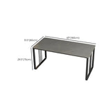 Contemporary Rectangular Grey Stone Sled Writing Desk Image - 21