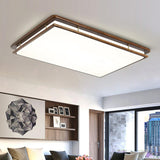 Contemporary Rectangular LED Flush Mount Ceiling Light Image - 2