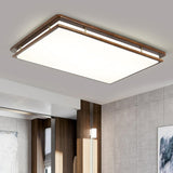 Contemporary Rectangular LED Flush Mount Ceiling Light Image - 3