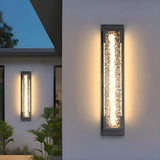 Contemporary Rectangular Metal External Wall Light Image - 1